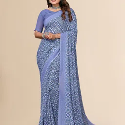 Moda Rapido Floral Poly Georgette Saree-image-61