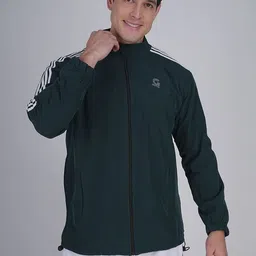 GOTO SPORTS Men Striped Mock Collar Lightweight Running Sporty Jacket-picture-22