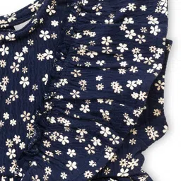 JusCubs Girls Floral Printed Cotton Flutter Sleeves Top image 4