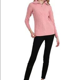StyleCast Self Design Shirt Collar Pullover Sweater-picture-25