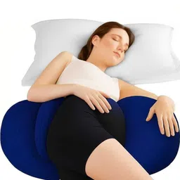 VRINDAKUL Blue Polyester Maternity Pillow-picture-52