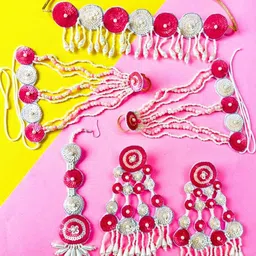 Tipsy closet Women Pink Jewellery Set-picture-23