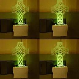 1ST TIME White & Transparent 4-Pcs 3D Illusion LED Plug Night Lamps-picture-11