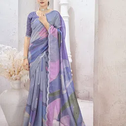 TASRIKA Mirror Work Tissue Saree image 5