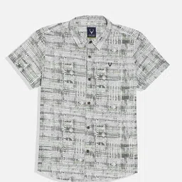 Allen Solly Junior Boys Spread Collar Abstract Printed Cotton Casual Shirt-picture-26