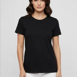 SZN Round Neck Short Sleeve Cotton Regular Fit T-shirt-image-6