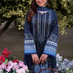 Anni Designer Women Ethnic Motifs Printed Regular Kurta Trousers & Dupatta image 4