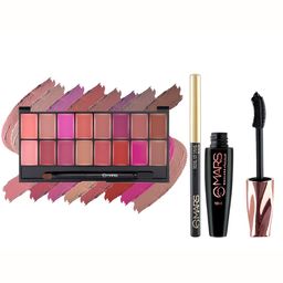 MARS 16 Nude Shades Lip Color Palette With Smudge Proof Mascara and Kajal 49.2gm-picture-6