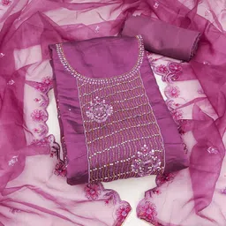 MANVAA Embellished Unstitched Dress Material-picture-33