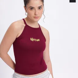 SZN Women Pack Of 2 Typography Printed Tank Crop Tops-picture-29