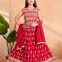 Muhuratam Ready To Wear Poly Georgette Lehenga Choli-picture-35