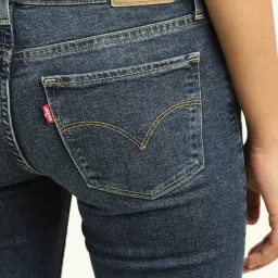 levi's Women's 710 Blue Skinny Fit Mid Rise Jeans image 5