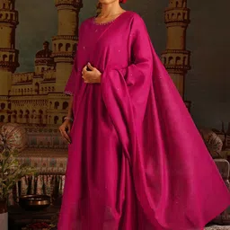 JAYPORE Cotton Silk Dupatta with Sequinned-picture-26