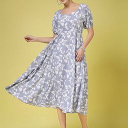 Chemistry Floral Print Puff Sleeve Crepe Fit & Flare Maxi Dress-picture-45