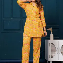 Indo Era Printed Tunic With Trousers Co-Ords image 3