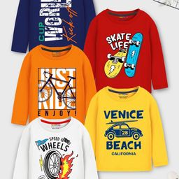 YK X Trampoline Boys Typography 5 Printed Applique T-shirt-picture-16