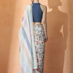 Jaipur Kurti Floral Designer Saree image 4