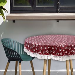 Stylista Brown Waterproof Round 2-Seater Table Cover-picture-44