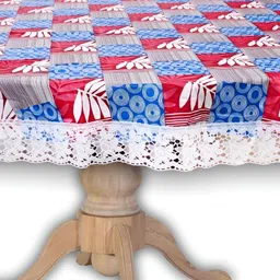 Stylista Blue Waterproof Geometric Print Round 4 Seater Table Cover-picture-30