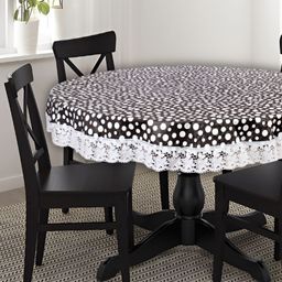 Stylista Black & White Geometric Printed Waterproof Table Cover-picture-47