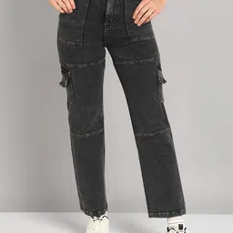 Nifty Women Relaxed Fit High-Rise Stretchable Cargo Style Jeans-picture-21