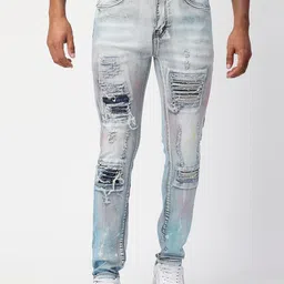 WAIMEA Men Slim Fit Highly Distressed Heavy Fade Stretchable Jeans-picture-21