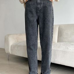 Kotty Women Black Jean Straight Fit High-Rise Light Fade Stretchable Jeans-picture-7
