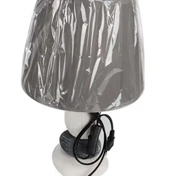 MARKET99 Grey Solid Ceramic Traditional Table Lamp With Shade-picture-14