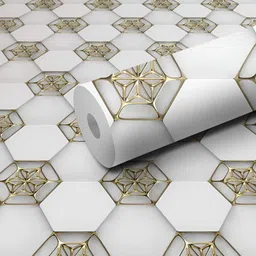 WALLWEAR White & Grey Geometric-Printed Self-Adhesive Removable Wallpaper-picture-32