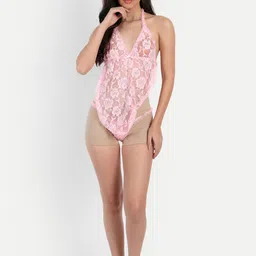 COLOR STYLE Pink Self Design Baby Doll-picture-41