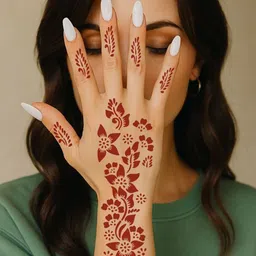 VOORKOMS Mehndi Design Stencil Sticker image 2
