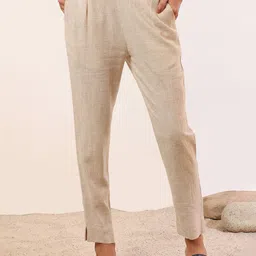 AURELIA Women Slim Fit Mid-Rise Pleated Trousers-image-14