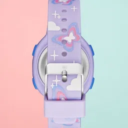Otage Unisex Kids Printed Dial & Textured Straps Digital Watch -2207LK Square Purple3 image 2