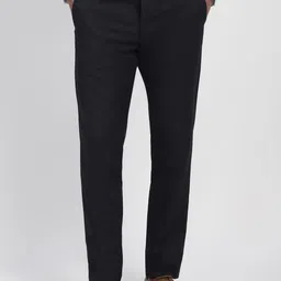 Peter England Men Slim Fit Solid Formal Trousers-picture-42