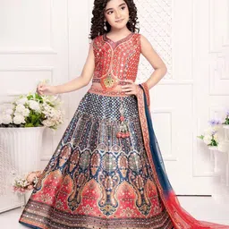 BAESD Girls Printed Ready to Wear Lehenga & Blouse With Dupatta-picture-23