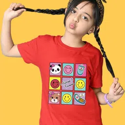 NUSYL Girls Printed Cotton T-shirt-picture-10