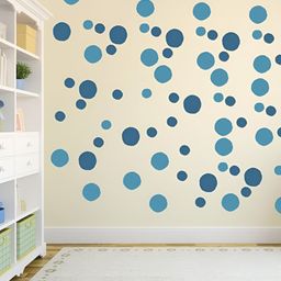 CVANU 104Pcs Blue Self-Adhesive Wall Sticker-picture-11
