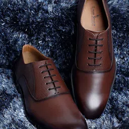 LOUIS STITCH Men Brown Genuine Italian Leather Formal Derby Lace Up Shoes-picture-44