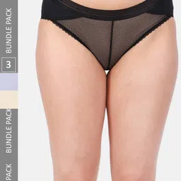 Amour Secret Women Pack Of 3 Mid-Rise Anti Bacterial Hipster Briefs-image-59