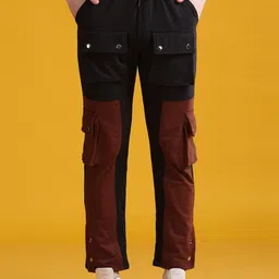 The Dance Bible Men Relaxed Fit Colourblocked Cotton  Track Pants-picture-18