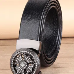 ZORO Men Black Autolock Grip PU Leather Belt image 1
