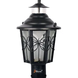 BENE Lily Black & Transparent Spherical Shaped Metal Self-Assembly Outdoor Lamps-image-4