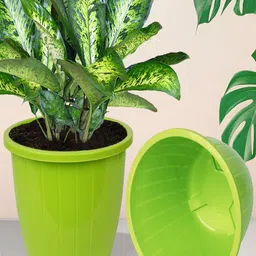 Kuber Industries Green & Red 5 Pieces Flower Planters-image-53