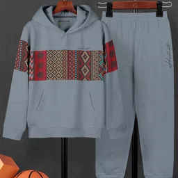 HELLCAT Boys Printed Hooded Sweatshirt With Joggers image 1