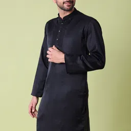 MAAHI FABS Mandarin Collar Thread Work Cotton Silk Kurta With Pyjamas image 4