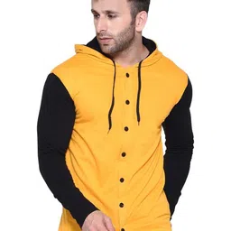 BEYOU FASHION Men Hooded Colourblocked Slim Fit T-shirt-image-50