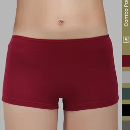 AMUL COMFY Pack Of 5 Pure Cotton Mid-Rise Boy Shorts Briefs-picture-16