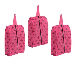 prettykrafts Pink & Black 3 Pieces Reusable Shoes Organisers-image-77