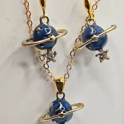 SAPRAA TRENDS Gold-Plated American Diamond Studded Anti Tarnish Jewellery Set-picture-42