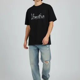 glitchez Men Typography Printed T-shirt image 3